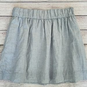 J Crew Blue Linen Mini - Sz. 2